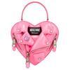 Inflatable Effect Heart Motorcycle Design Synthetic Leather Heart Bag Shoulder Crossbody Handbag Women Bags Pink AEF2312A730382061206