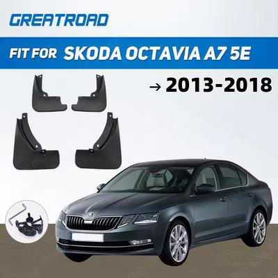 Guardabarros moldeados para Skoda Octavia A7 5E 2013-2018, guardabarros delanteros y traseros.