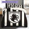 Set Copripiumino Trapuntato Juve Federa Federe Decorazione Casa Regalo di Compleanno (1 * copripiumino + 2 * federa, senza nucleo)