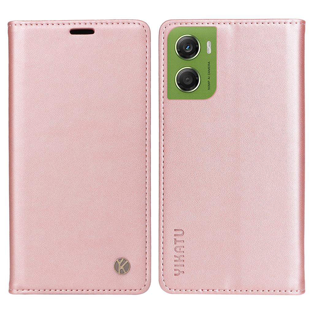 For Motorola Moto G06 4G Phone Cases YIKATU Magnetic Closure PU Leather Mobile Cover
