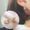 Women's Cute Princess Round Chain Ring Earrings