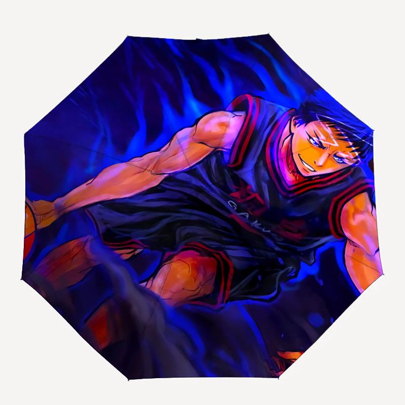 1pc SLAM DUNK  Pattern Automatic Open/Close Umbrella   Compact Travel Umbrella, 8 Rib Heavy Duty, Perfect for Women & Men    a0923189