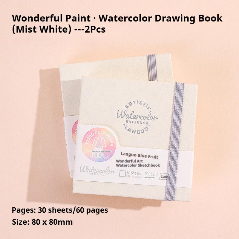 Languo Watercolor Drawing Book Thick Paper GSM 230/300g Watercolor Book Tearable Paint Book Portable Inspiration Record Notebook