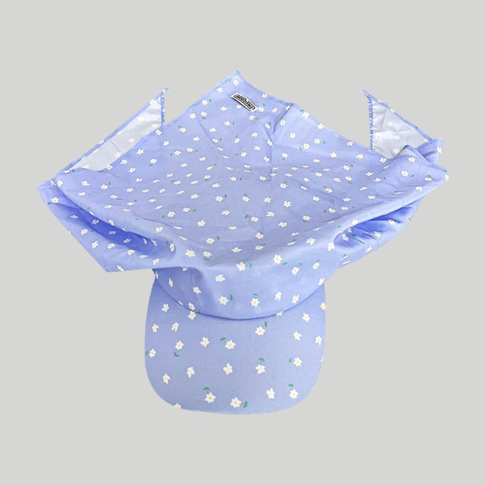 Korean Style Strappy Bandana Hat Cotton Floral Headscarf Hat Creative Flower Baseball Cap  Girl