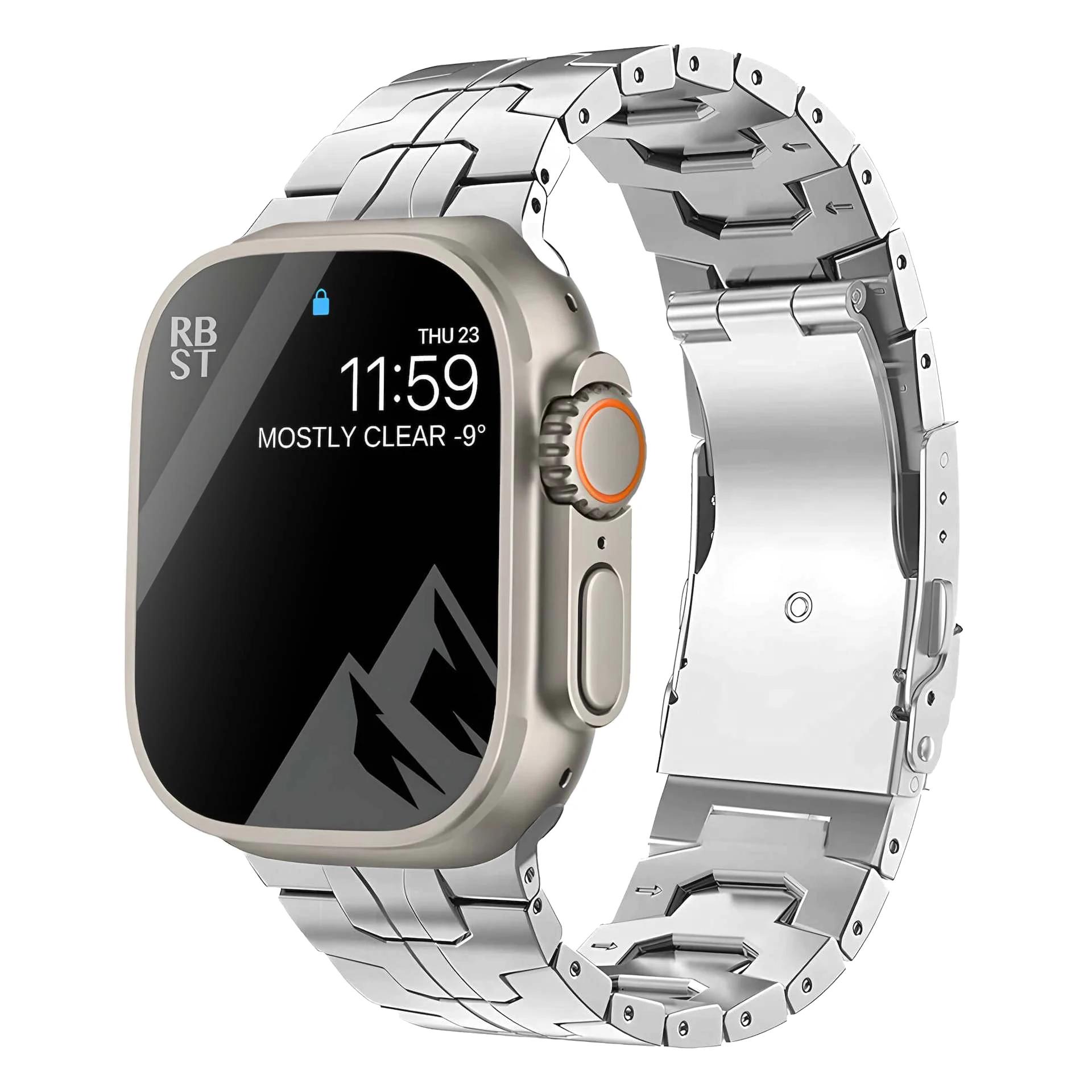 

Luxury Titanium Band For Apple Watch Ultra 2 49mm 45mm 41mm 44 40MM Men Business Strap For iWatch Series 9 8 7 6 SE 5 4 Bracelet 42mm 44mm 45mm 49mm