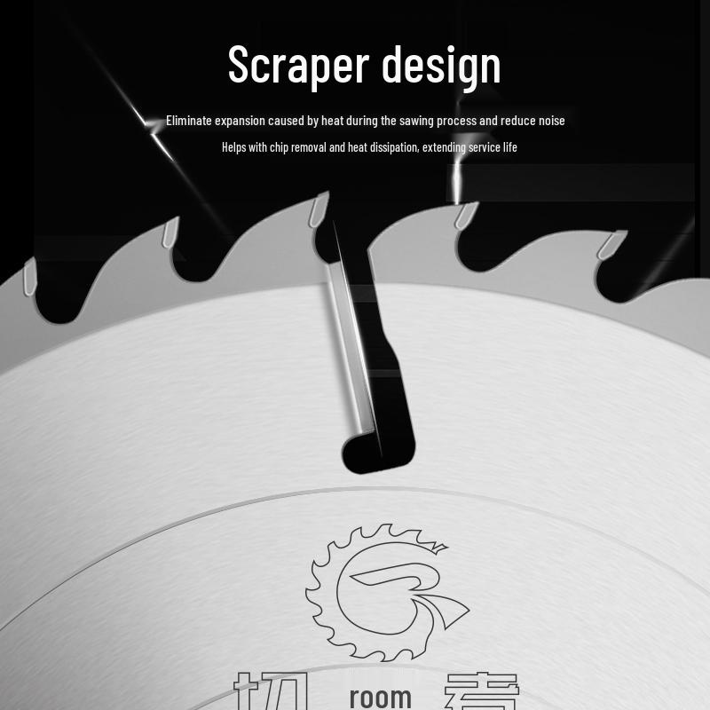 Cutter Multi-Rip Saw Blade with Scraper for Square/Round Wood, Sliding Table, Alloy.