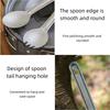 1Pcs 16.5×4.3cm Titanium Long Handle Spork Spoon Cutlery Portable Ultralight Tableware for Outdoors Picnic Camping Flatware Tool