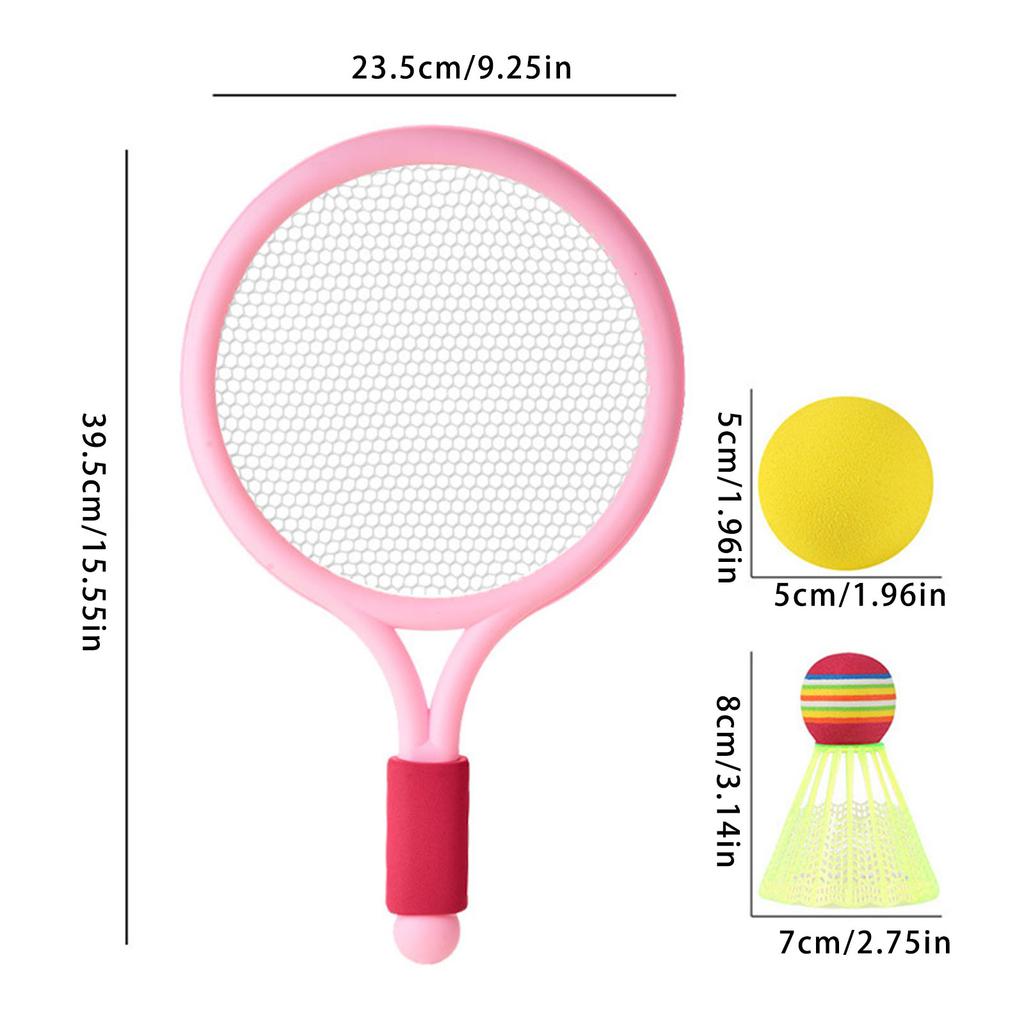 Racchette da tennis per bambini, set di racchette da tennis per bambini dai 2 ai 15 anni, racchetta da badminton con racchette da tennis e 2 volani
