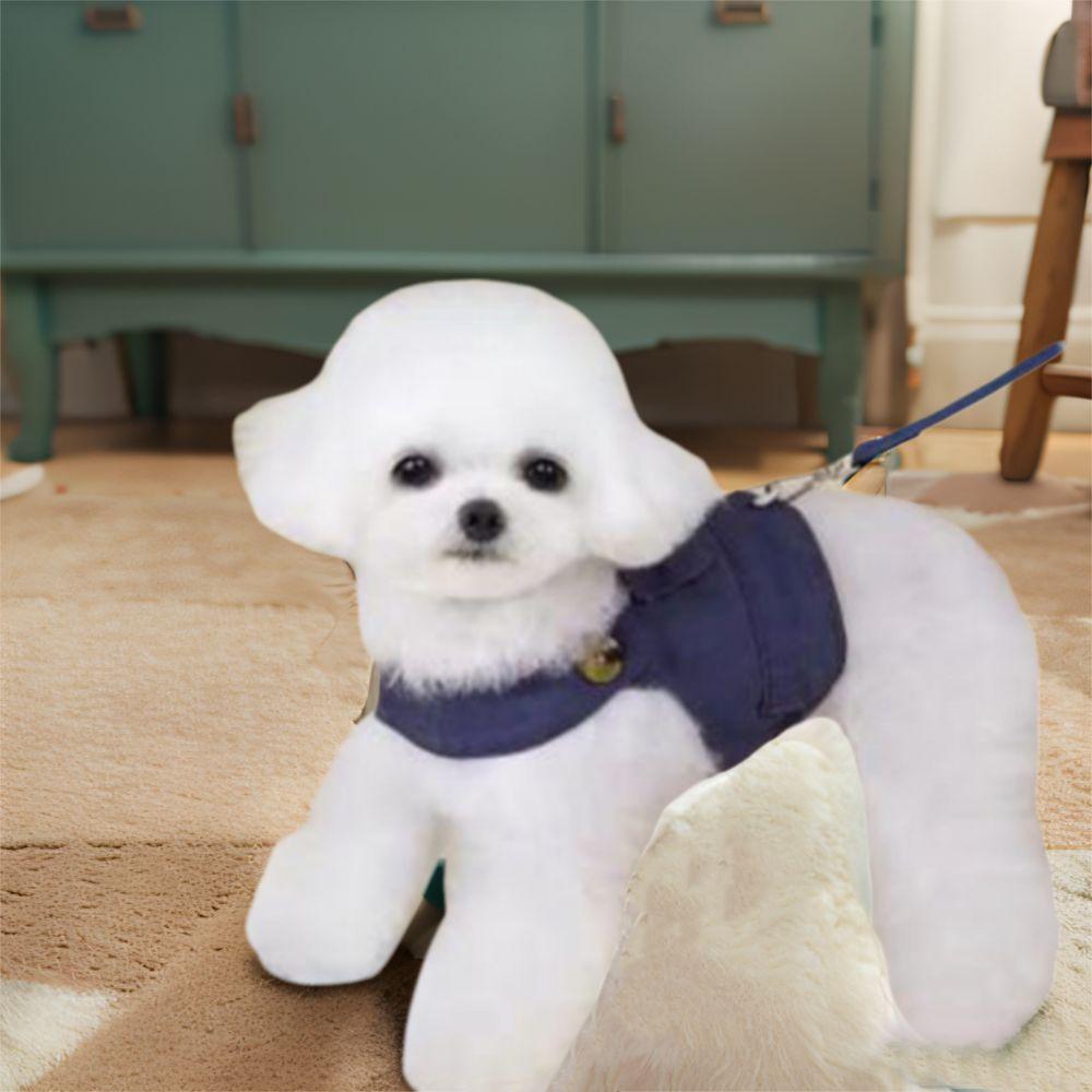 Easy On and Off Dog Vest Adjustable Puppy Harness Dog Cowboy Clothes for Small Medium Dogs