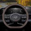 Leather Car Steering Wheel Cover for Hyundai I30 Tucson Nx4 I20 Ix35 Accent I10 Getz Kona I40 Elantra H1 I30n Santa Fe Veloster