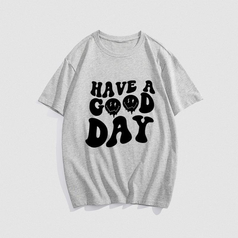 Cotton T-Shirts Unisex Men's Women's T-shirts Short-sleeved Drawings Loose Casual Wear