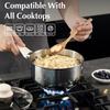 KOCH SYSTEME CS 1/2/3QT Stainless Steel Saucepan with Lid Nonstick Milk Pots with Stay-cool Bakelite Handle Kitchen Sauce Pot