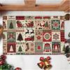 1 Stück Frohe Weihnachten Bereichsmatte Geeignet für Wohnzimmer Schlafzimmer Küche Weihnachtsgeschenk Raummatte Weihnachten Retro Heimdekoration