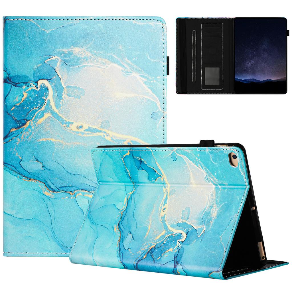 For iPad mini/mini 2/mini 3/mini 4/mini (2019) 7.9 inch Case Marble Leather Cover with Pencil Holder, Auto Wake/Sleep