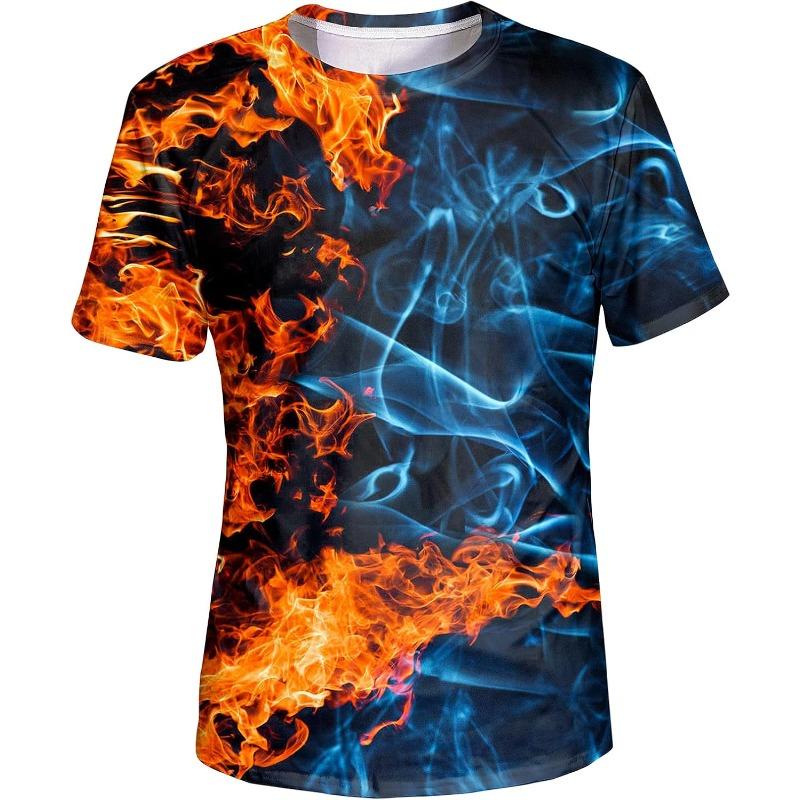Men's Summer T-Shirt 3D Summer Style Beach Coconut Trees Polyester Quick Dry Breathable Short Sleeve Casual Wear
