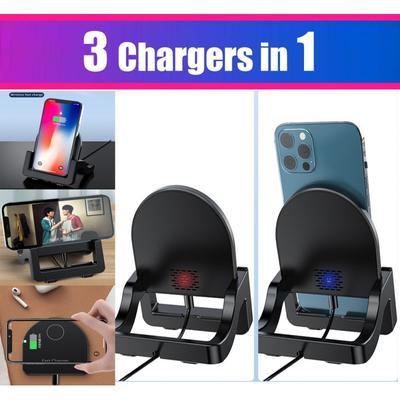 Qi Wireless Fast Charger Samsung Iphone Lg Android 3-in-1 Multifunktions-Ladeständer
