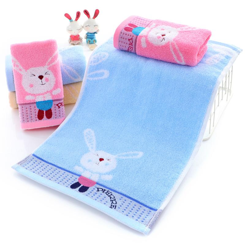 Baby Towel Cartoon Rabbit Face Bath Towels Washcloth Soft Cotton Children Bathroom Wipe Hand Handkerchief for Kids Adult 50x25cm