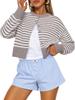 Cropped Cardigan Sweaters for Women Fall Fashion Clothes 2026 Lightweight Knit Button-Down, Versatile Layering Piece for Fall, Spring & Office Wear