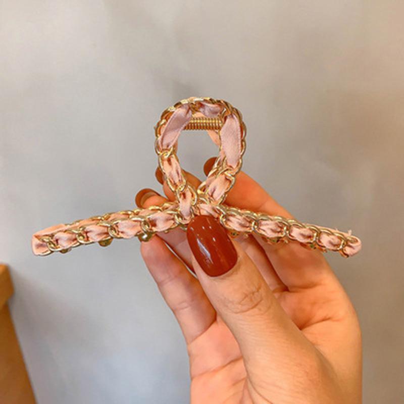 

Новые женские металлические когти, аксессуары для волос, шикарные заколки, заколки для волос, женские заколки для волос, головные уборы, простая женская заколка розовый