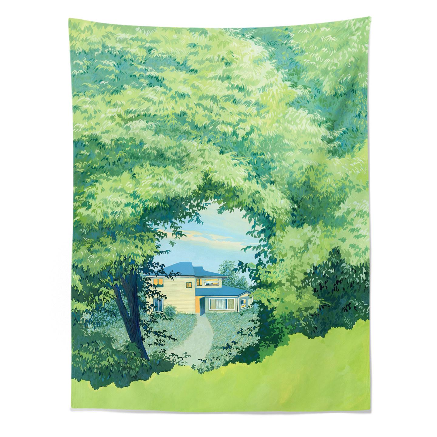 

New Fresh Summer Printed Tapestry Ins Style Literary Wall Hanging Home Decor Bedroom Aesthetic Background Cloth 74x94cm(29x37in)