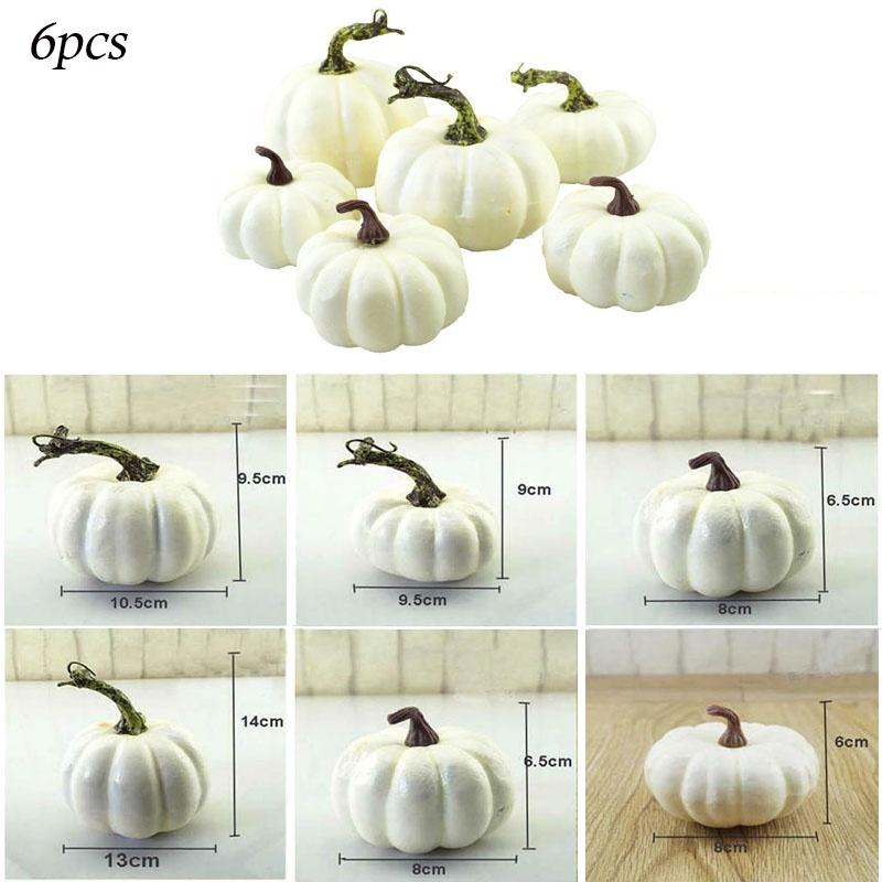 

Искусственный Пенопласт 6 шт. Тыква Фестиваль Хэллоуин Вечеринка Садовое Украшение Декор 6pcs(Different Size)