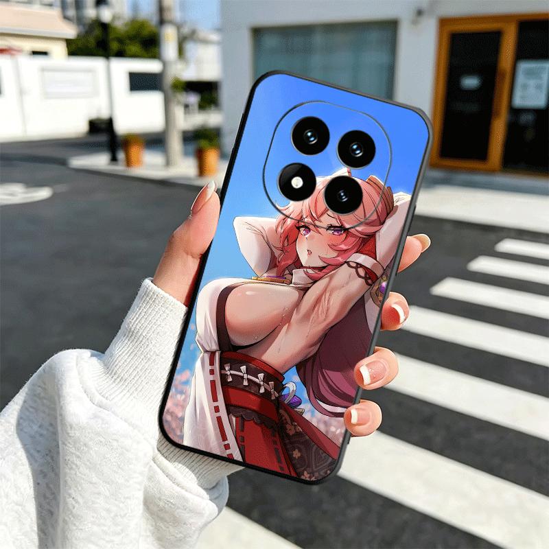 Genshin Impact Yae Miko Soft Phone Case for Xiaomi Redmi Note 12 13 14 15 Pro Plus 11 12S 11S 11T 10 4G Black Cover Back Shell