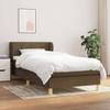 Box Spring Bed with Mattress Dark Brown 80 x 200 cm Fabric