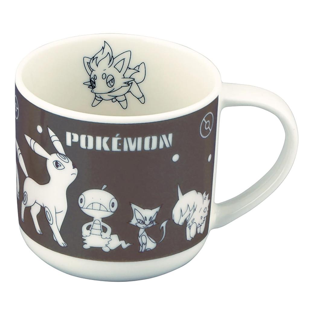 Yamaka Shoten 9 X Pokemon Type Series "Pokemon" Mug, Large, Approx. 8cm, 350ml, Dark, Merchandise, Tableware, 3, Black, PM273-11