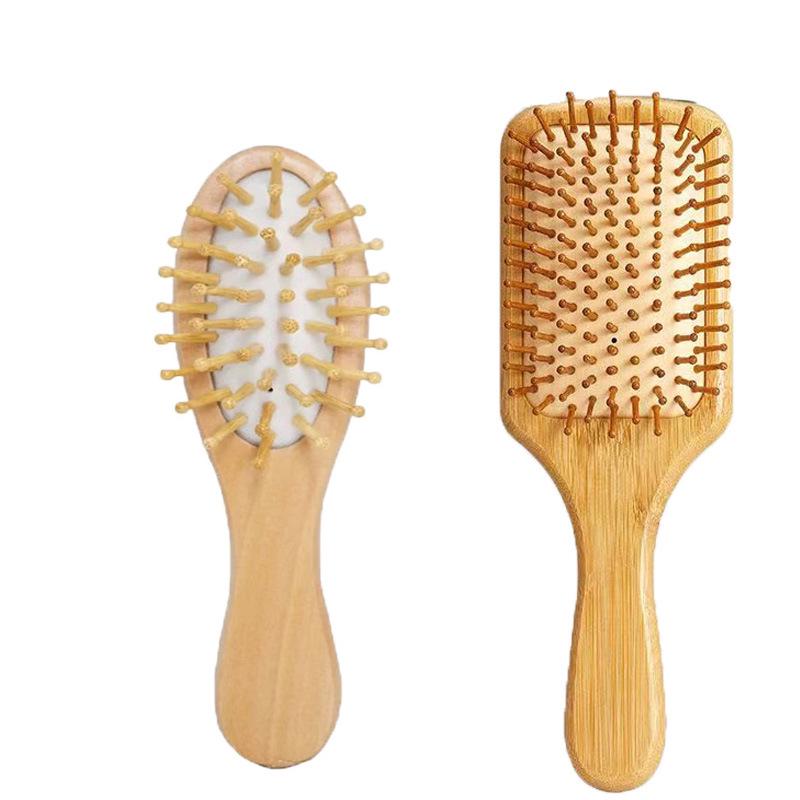 Compact Wooden Pocket Scalp Massage Comb