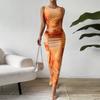 Women's Spring Slimming Sleeveless Mesh Gradient Slit Dress