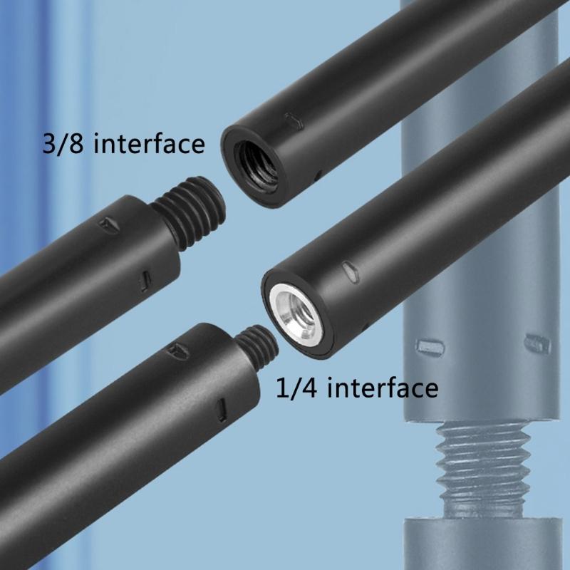 Telescopic Camera Stick Rod, 3/8" 1/4"  2 Section Tripod Center Column for SLR, Quick Height Adjustment
