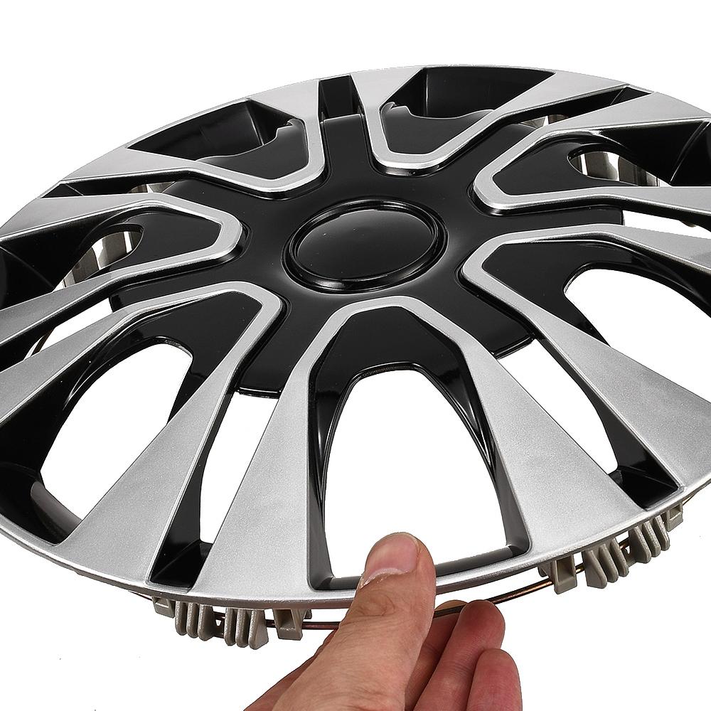 4pcs/set 12 Inch Car Wheel Hub Caps for Most Iron Rims, Wieldoppen Car Wheel Rim Trim Cover Decorative Wheel Cover ABS Material