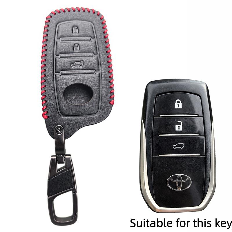 Leder Autoschlüsselabdeckung Hülle für 2023 2024 Toyota Tacoma Fortuner Corolla Venza Grand Highlander RAV4 XSE Prime Land Cruiser Hilux