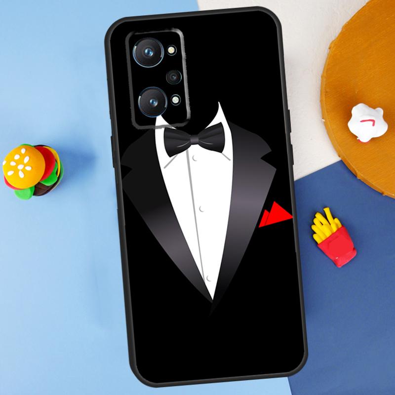 Man Suit Shirt Tie For Realme GT7 Pro GT 6T 6 5 C67 C61 C55 C53 C51 C21Y C25S C75 10 11 12 13 14 Pro Plus Case