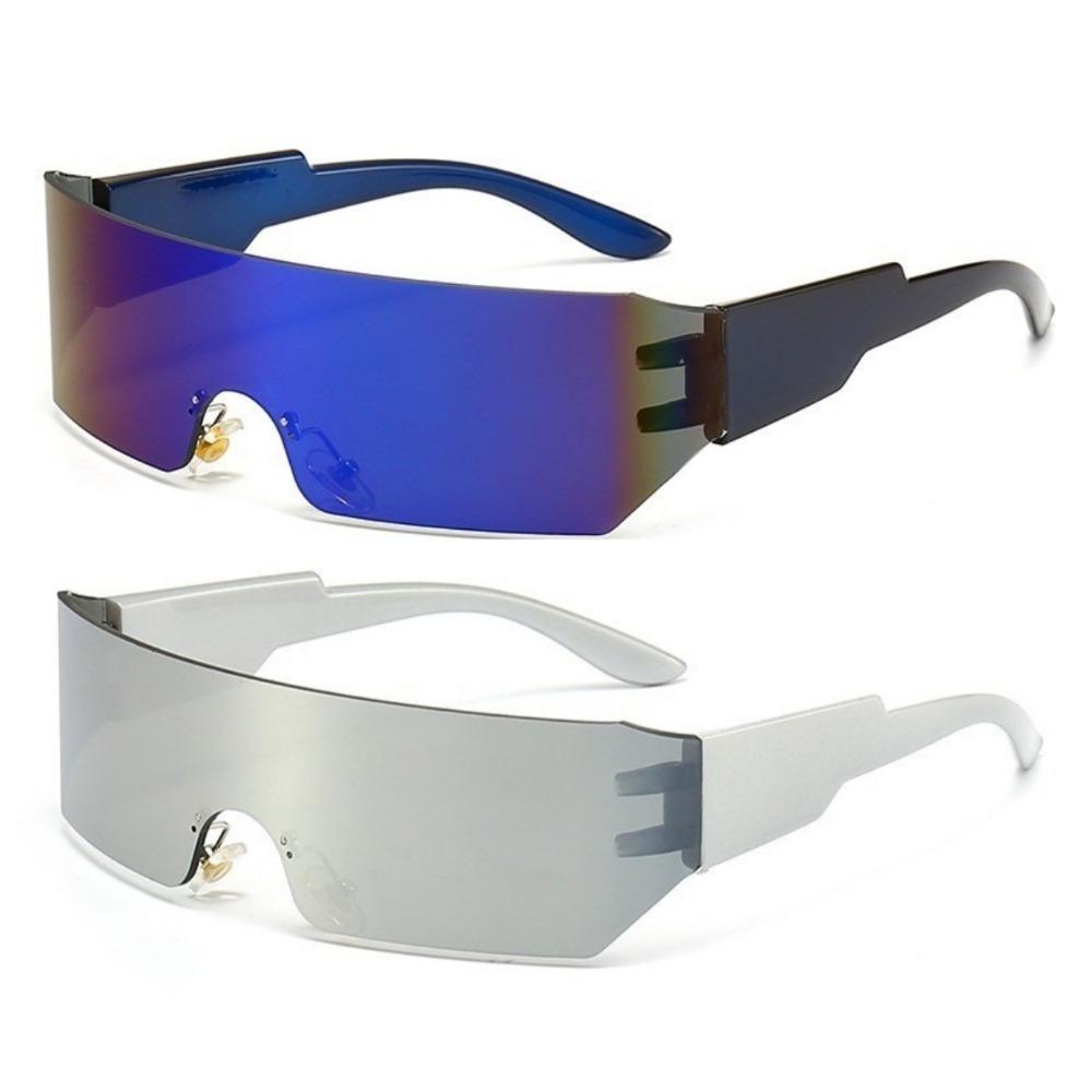 2 PCS Y2K Fashion Hip Hop Sunglasses Vintage Classic Shades for Women Men Aesthetic Original Eyewear