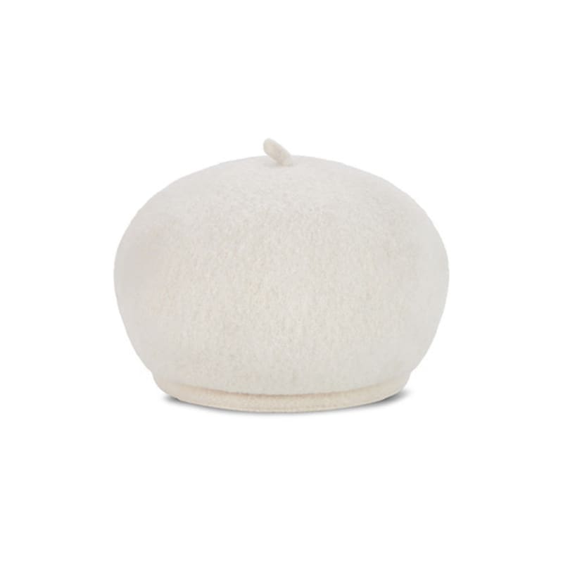 VARZAR VA Studded Wool Combo Newsboy Cap Ivory