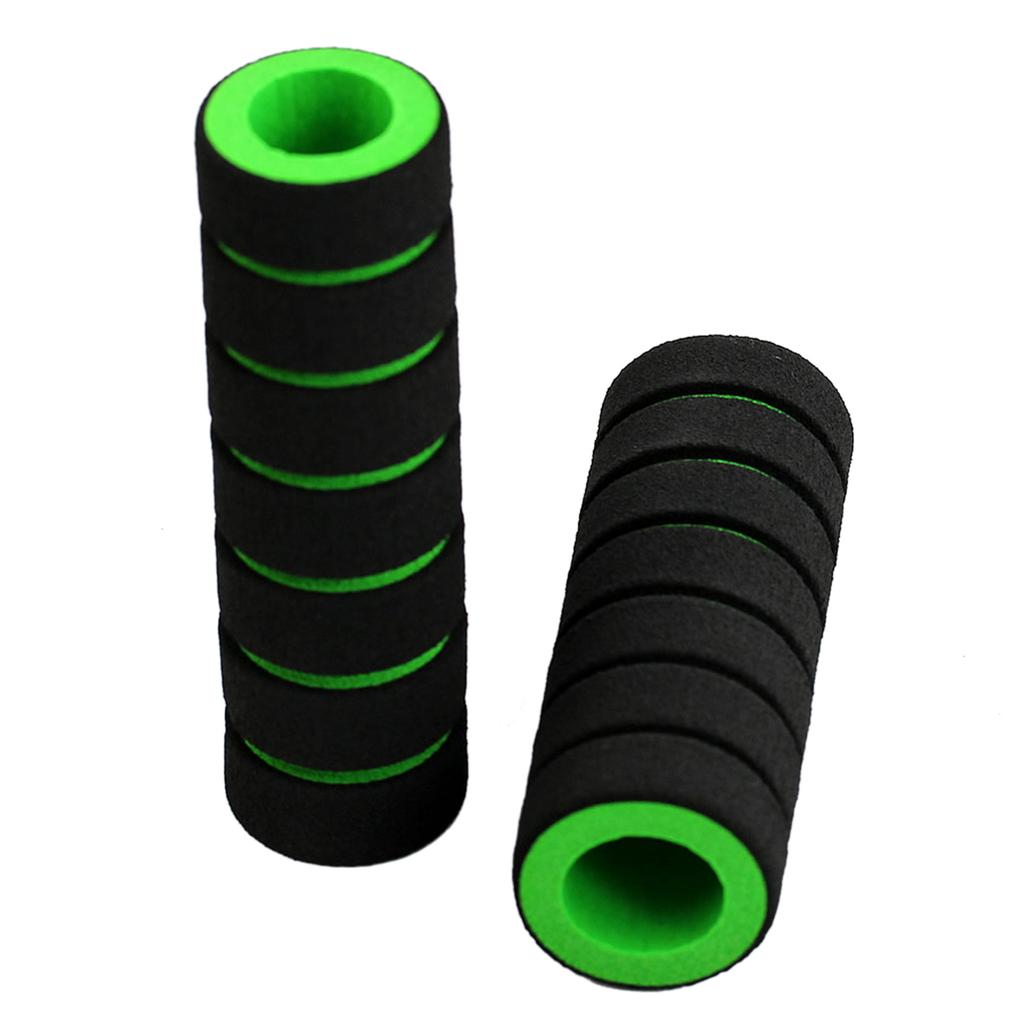 2 Pair Soft Shock-Absorbing Mountain Bikes Handlebar Grips Bicycles Sponge Cover Handlebar Bar Grips Bikes Bar Grips