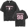 Vintage Washed Ateez Yunho Kpop Band Album 2026 TShirt Mens Women Hip Hop Loose Korean Fashion Short Sleeve T Shirt Streetwear