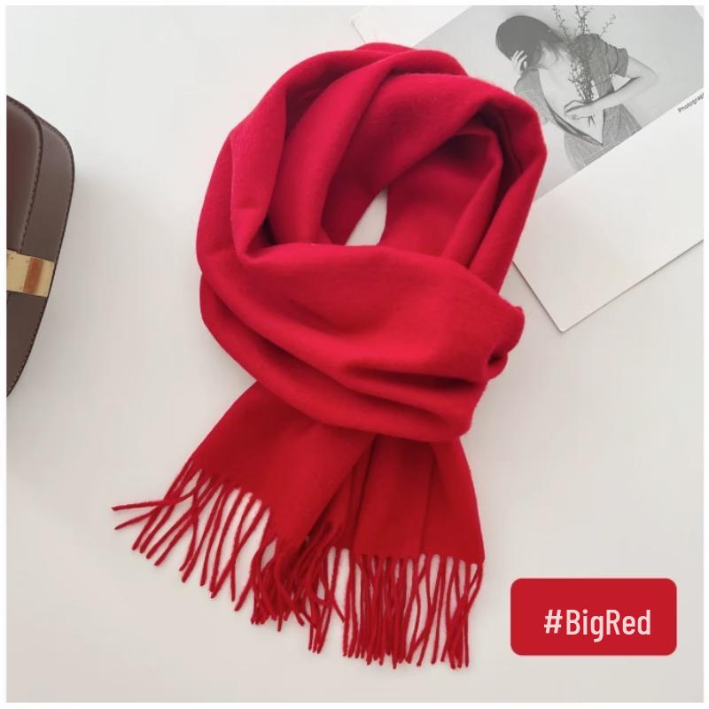 Premium 100% Wool Solid Scarf & Shawl