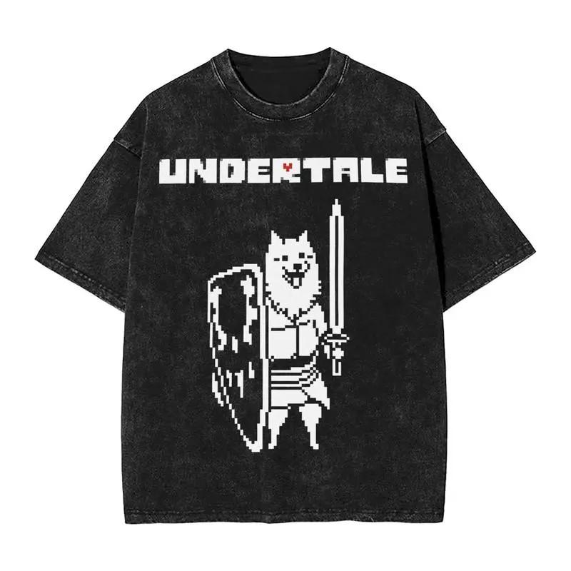 Flowey Printed T-shirt Gothic Y2k Vintage Washed Oversized T Shirt Men's Clothing High Quality 100% Cotton Tees Tops