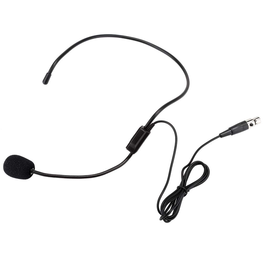 Akozon 3-Pin XLR Headset Microphone Mini XLR Professional Headwear Microphone Ta3F Plug