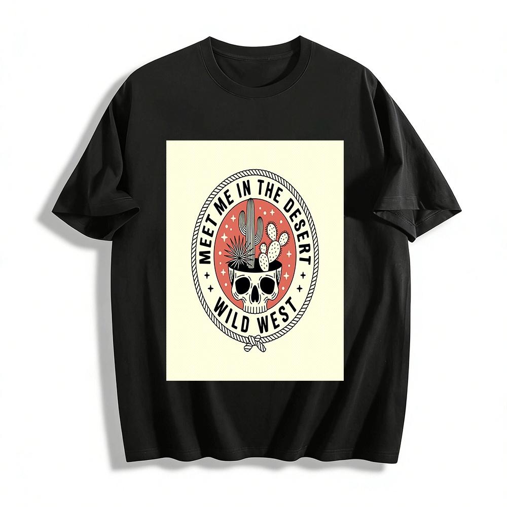 Meet Me In The Desert Wild West Graphic Tee Pure cotton T-shirt XXS