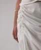 Teulimingbeodeu Shirring Strap Long Skirt [ White ]