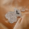 Teddy Bear Necklace Pendant S925 Zircons