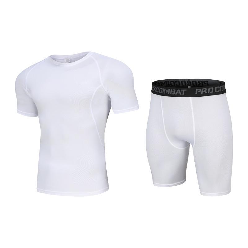 

Men s Quick-Dry Compression Pants Set: Spring/Summer Fitness and Running Sportswear M [80-100 lbs]
