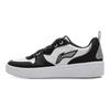 Li Ning Qingchao Slip Resistant Abrasion Resistant Low Top Skateboard Shoes Unisex Black White AGCV061-2