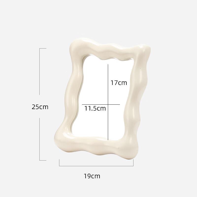 Oeny Ins-Style Wave Wall-Mounted & Desktop Makeup Mirror