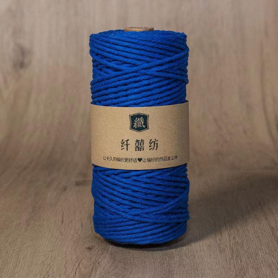 3Mm100M Colored Cotton Rope Thread Handmade Diy Bundled Woven Bag Wound Decorative Thread Tapestry Accessories Material