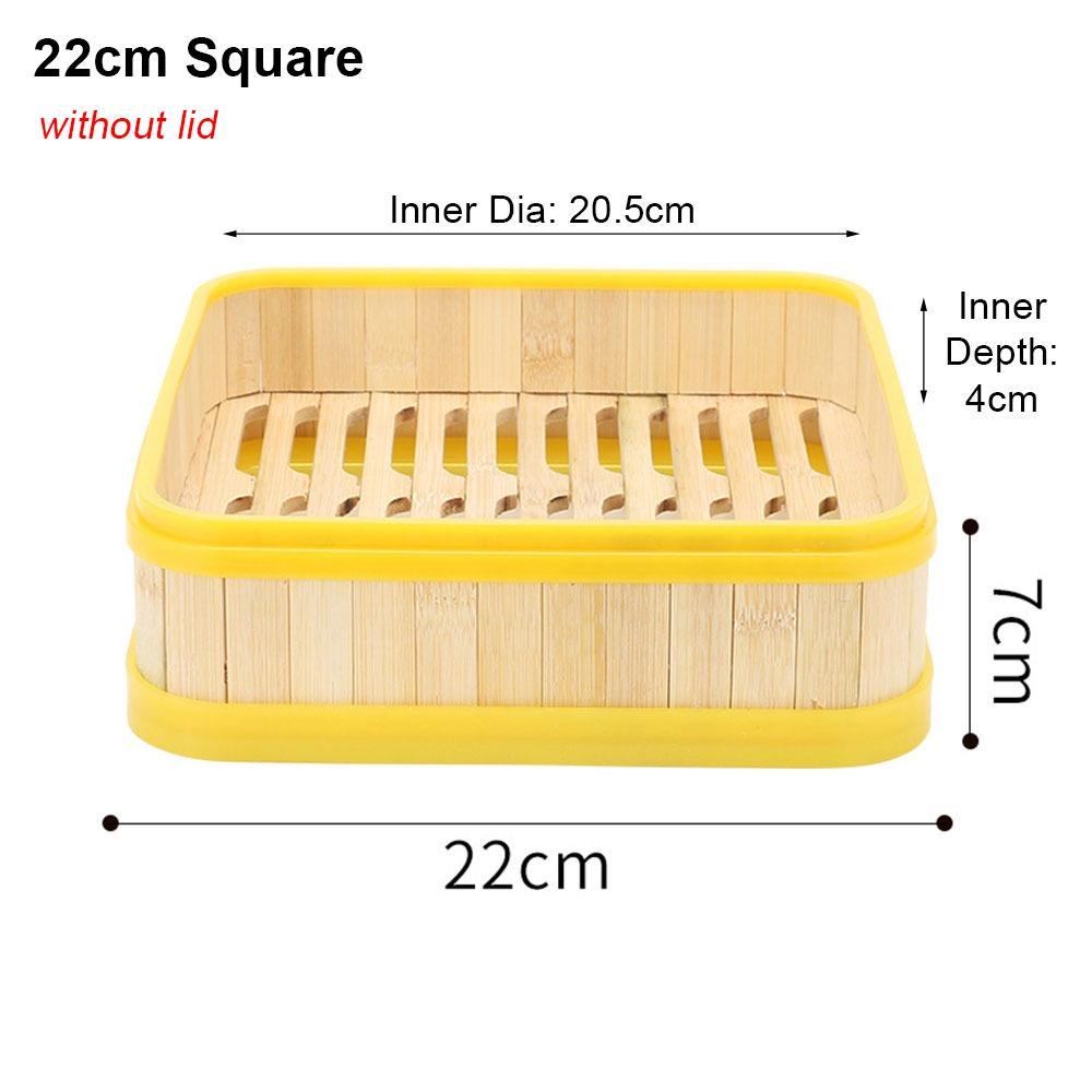 1Pcs With Lid Steamer Basket Handmade Kitchen Cookware Durable Bamboo Steamer  Chinese Food Making