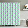 Vintage Polka Dot Shower Curtain Mint Green Purple Floral Design For Bathroom Decorations Size: 60''X72'' (152Cm X 183Cm)